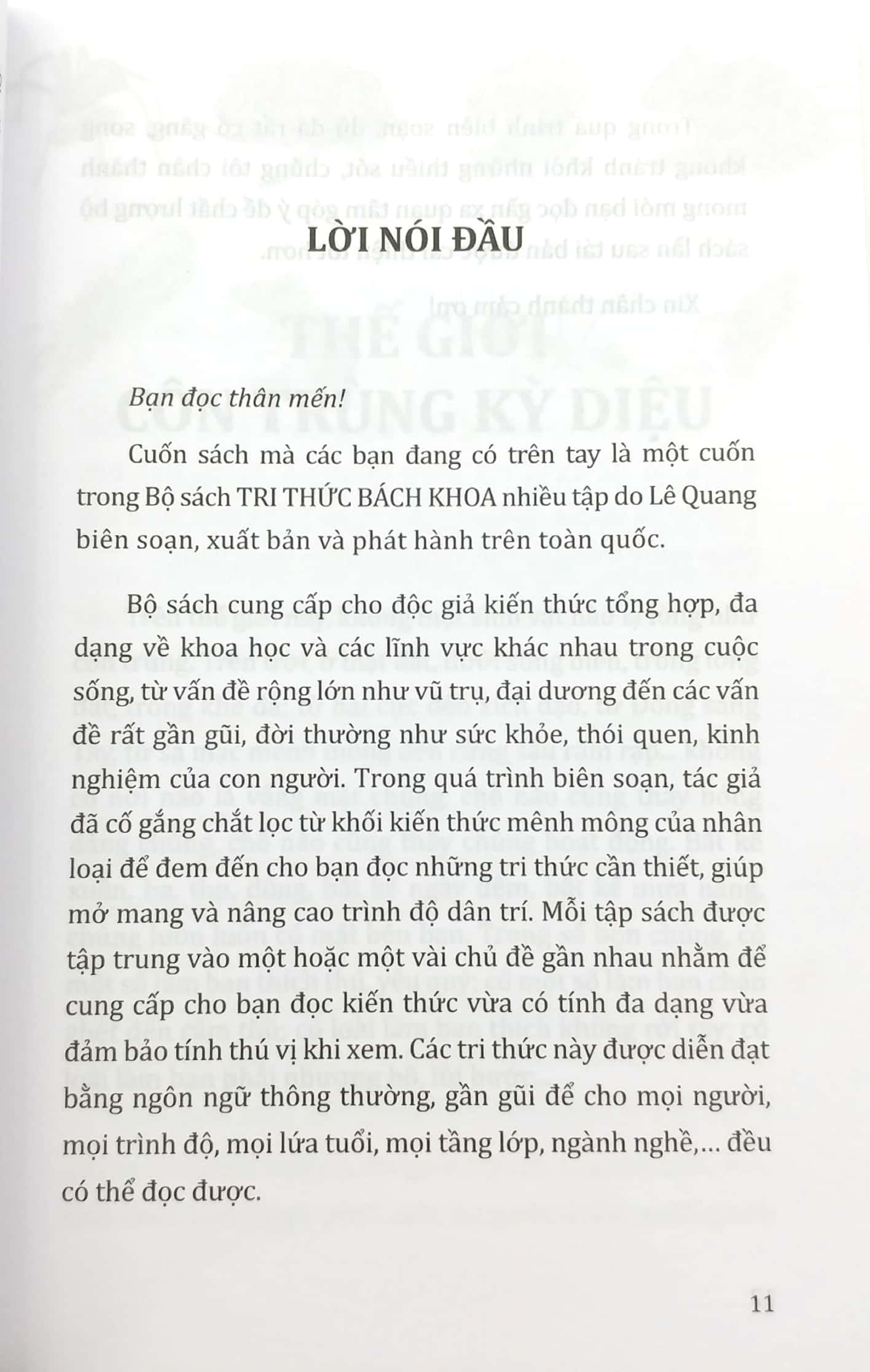 tri thức bách khoa - côn trùng, động vật, con người, thực vật