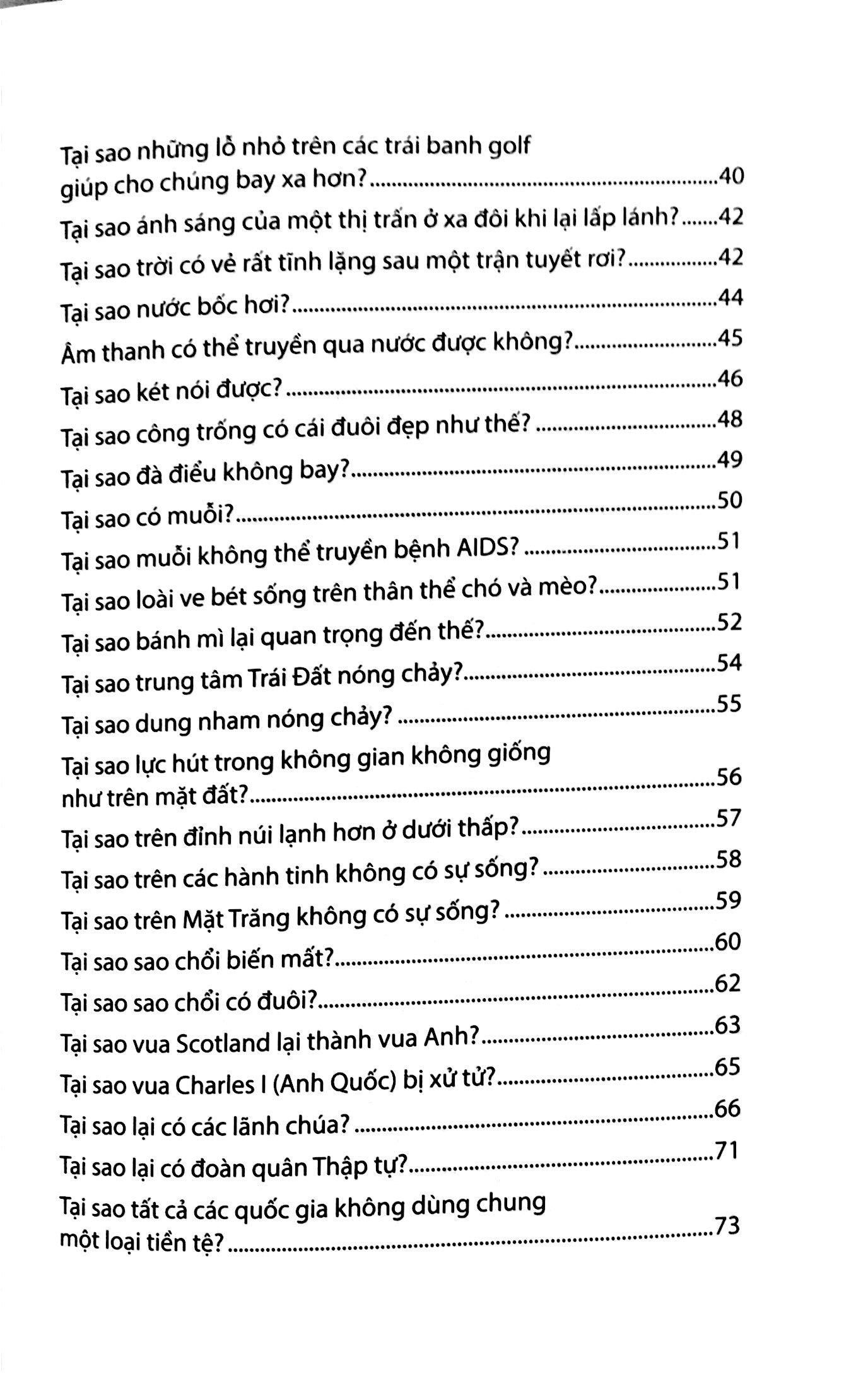 tri thức bách khoa - những câu hỏi tại sao
