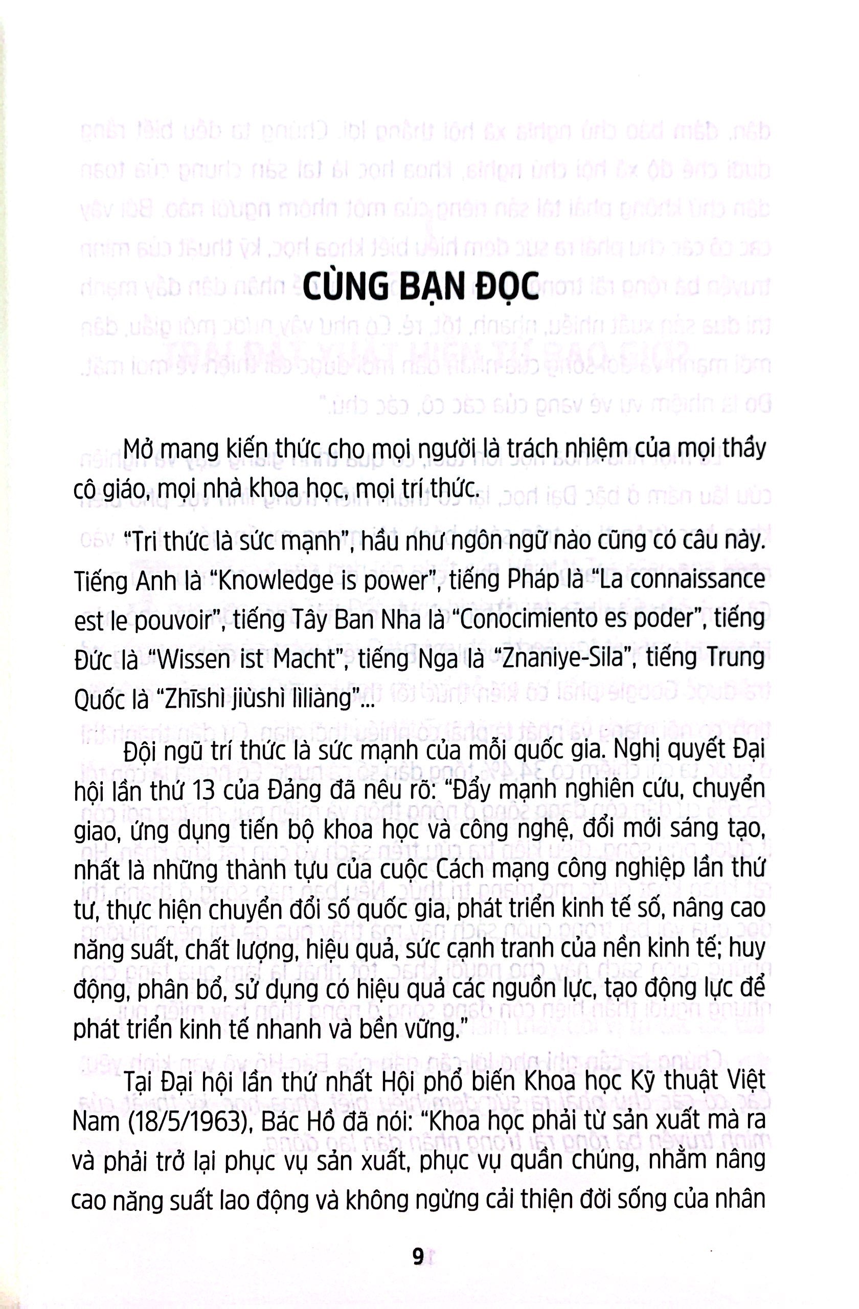 tri thức là sức mạnh