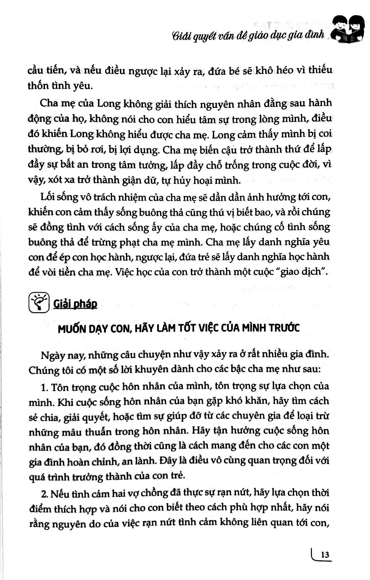 tri thức vàng cho cuộc sống - cha mẹ học tập, con cái tiến bộ