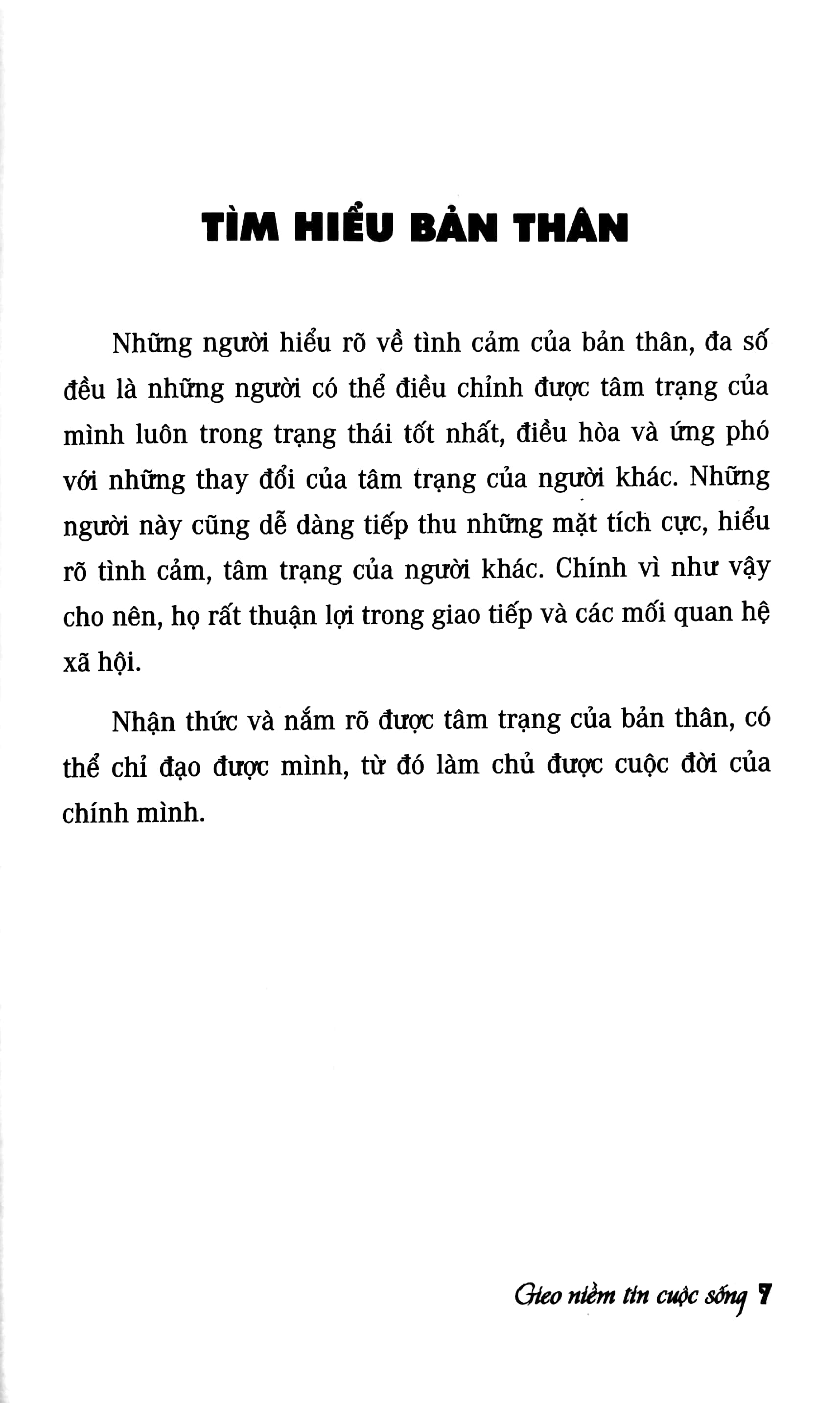 trí tuệ cảm xúc - gieo niềm tin cuộc sống
