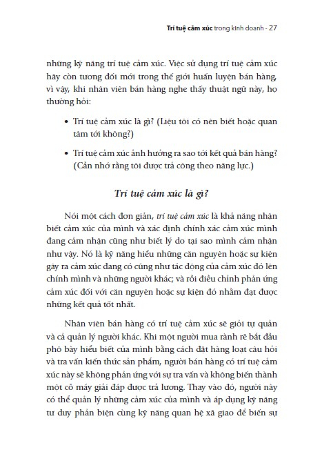 trí tuệ cảm xúc trong kinh doanh - bí quyết kết nối và thu phục khách hàng hiệu quả