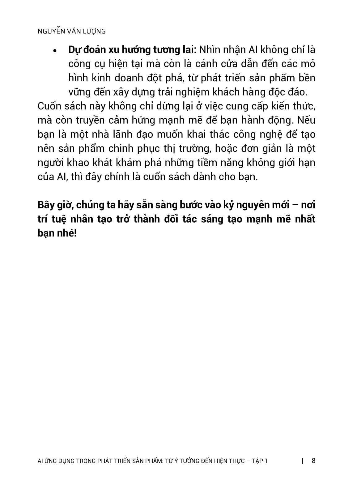 Tri Tue Nhan Tao AI - Ung Dung Trong Phat Trien San Pham - Tu Y Tuong Den Hien Thuc - Tap 1