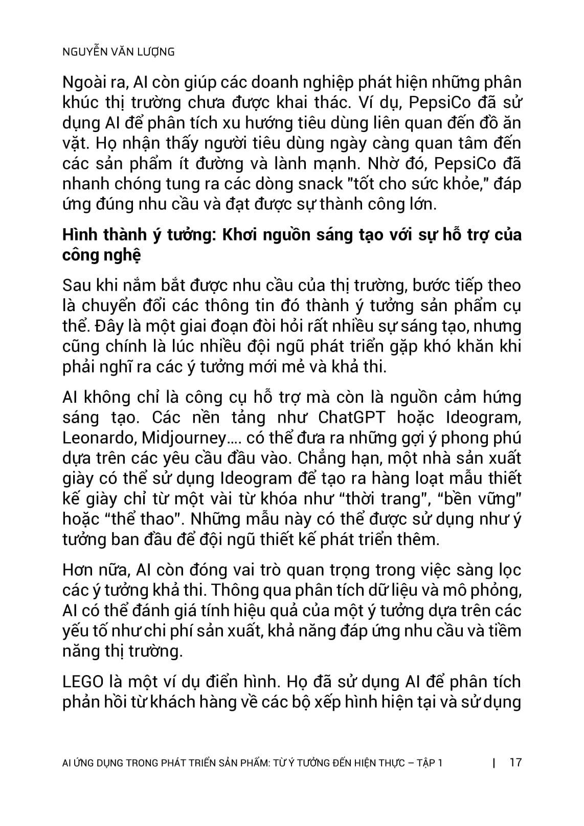 Tri Tue Nhan Tao AI - Ung Dung Trong Phat Trien San Pham - Tu Y Tuong Den Hien Thuc - Tap 1