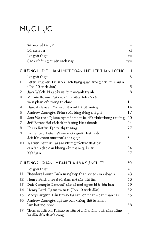 trí tuệ quản trị từ những doanh nhân và nhà quản trị hàng đầu thế giới