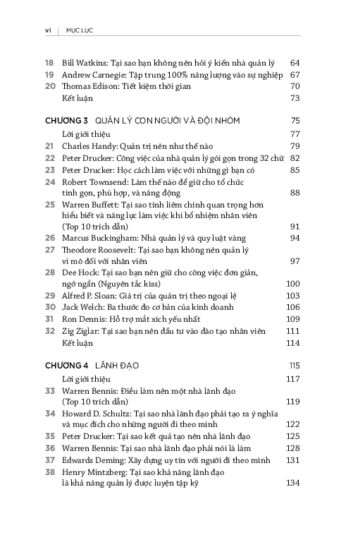 trí tuệ quản trị từ những doanh nhân và nhà quản trị hàng đầu thế giới