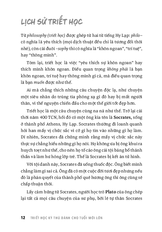 triết học kỳ thú dành cho tuổi mới lớn