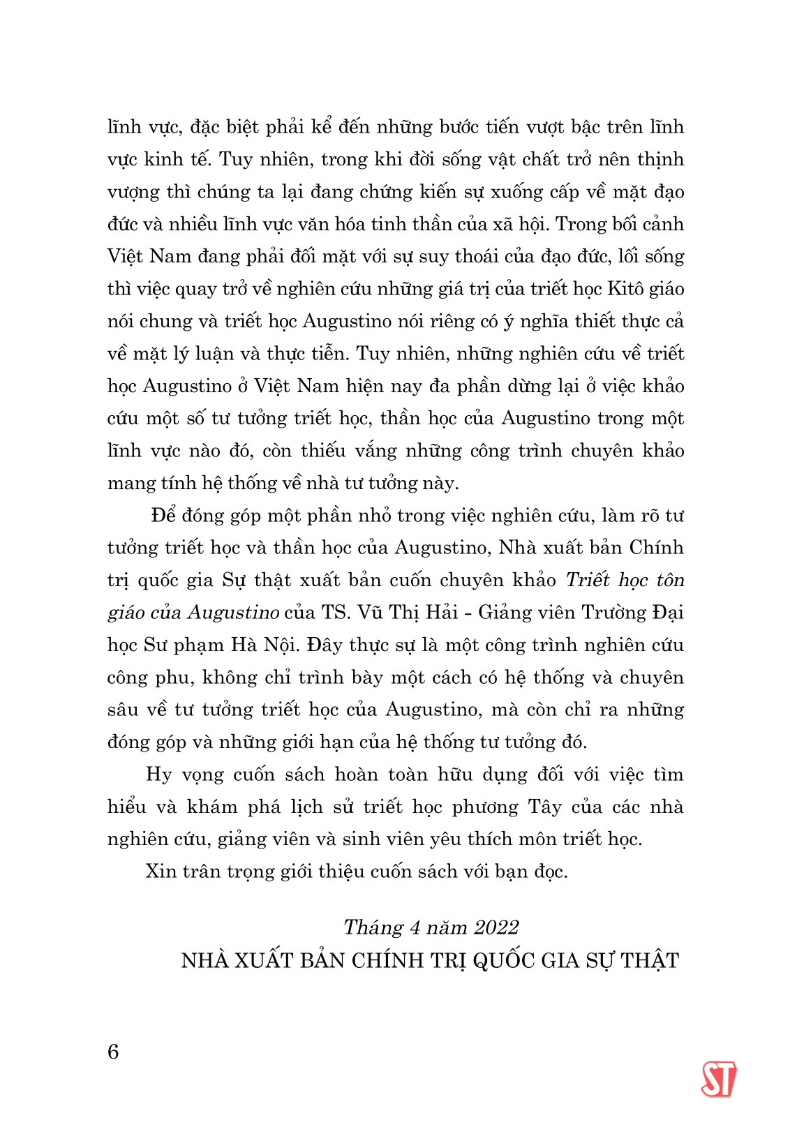 triết học tôn giáo của augustino