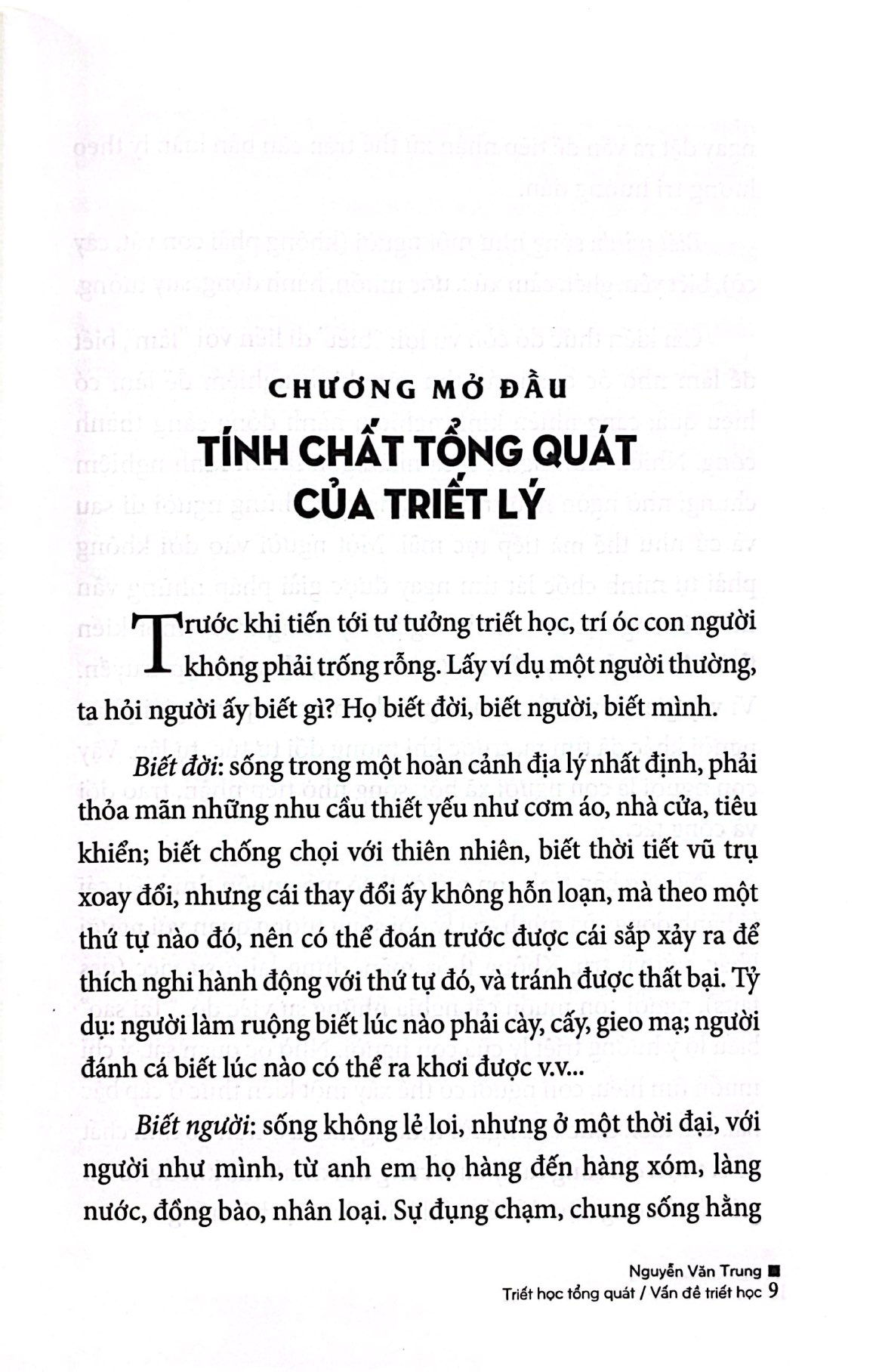 triết học tổng quát - vấn đề triết học
