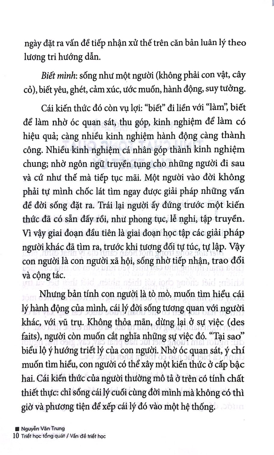 triết học tổng quát - vấn đề triết học