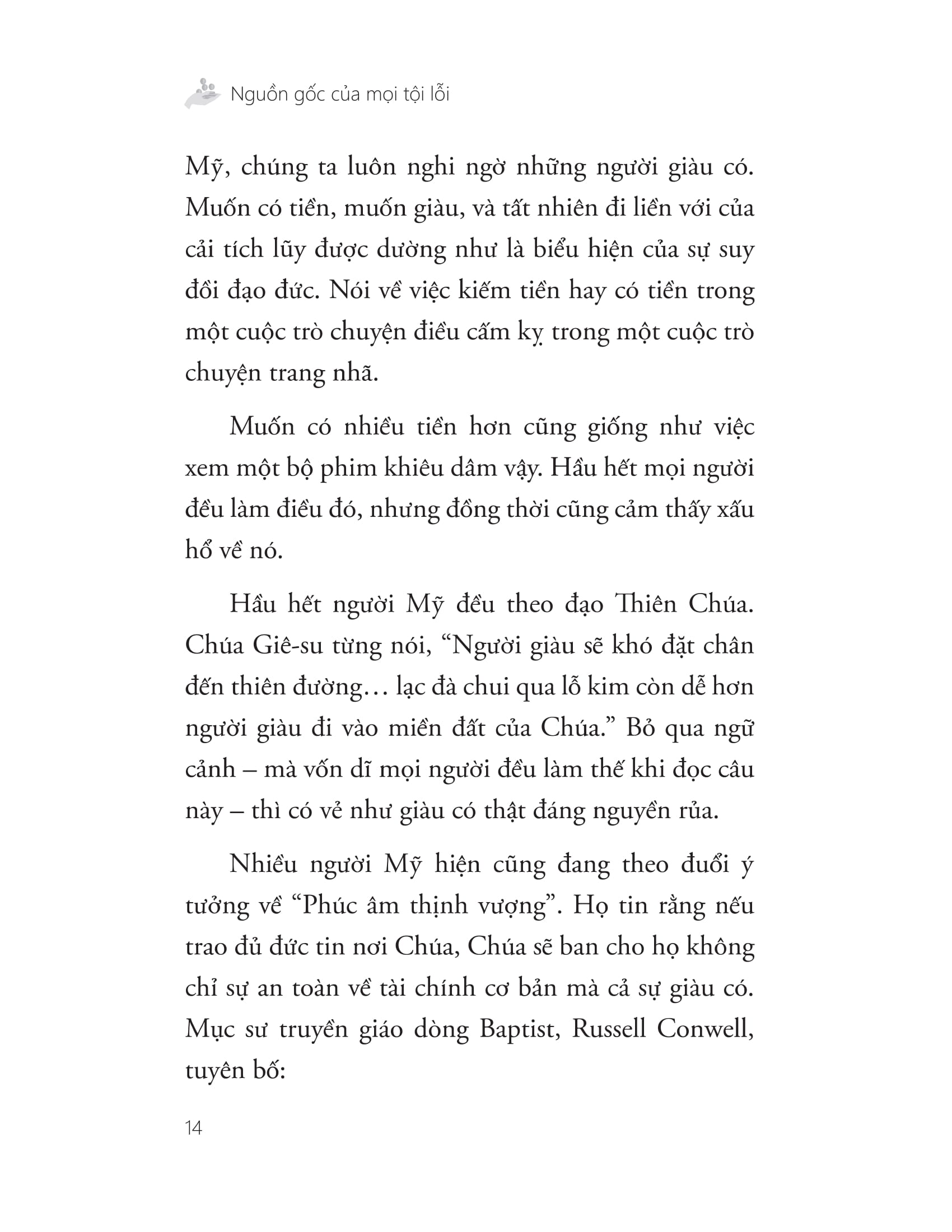 triết lí của người giàu sang