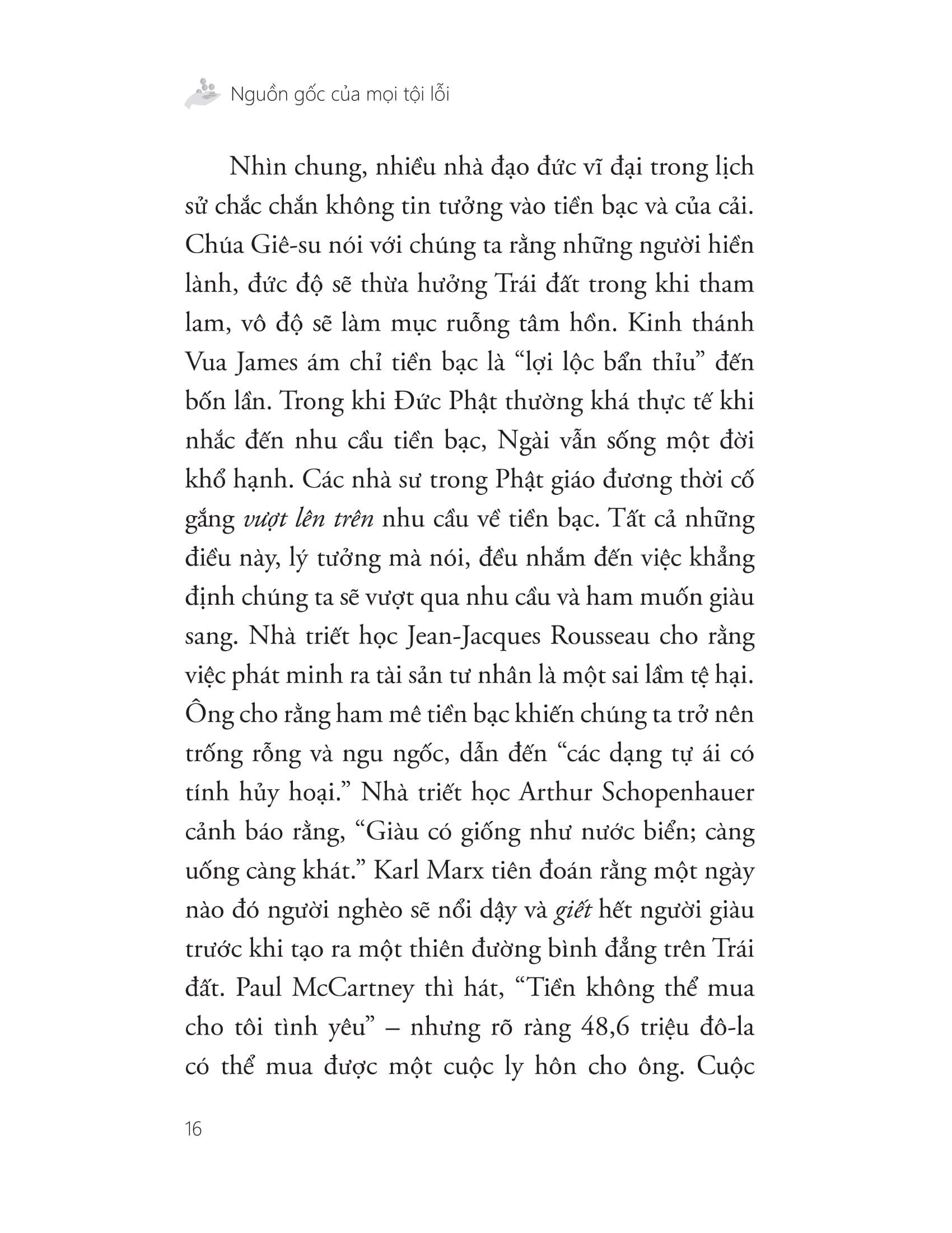 triết lí của người giàu sang