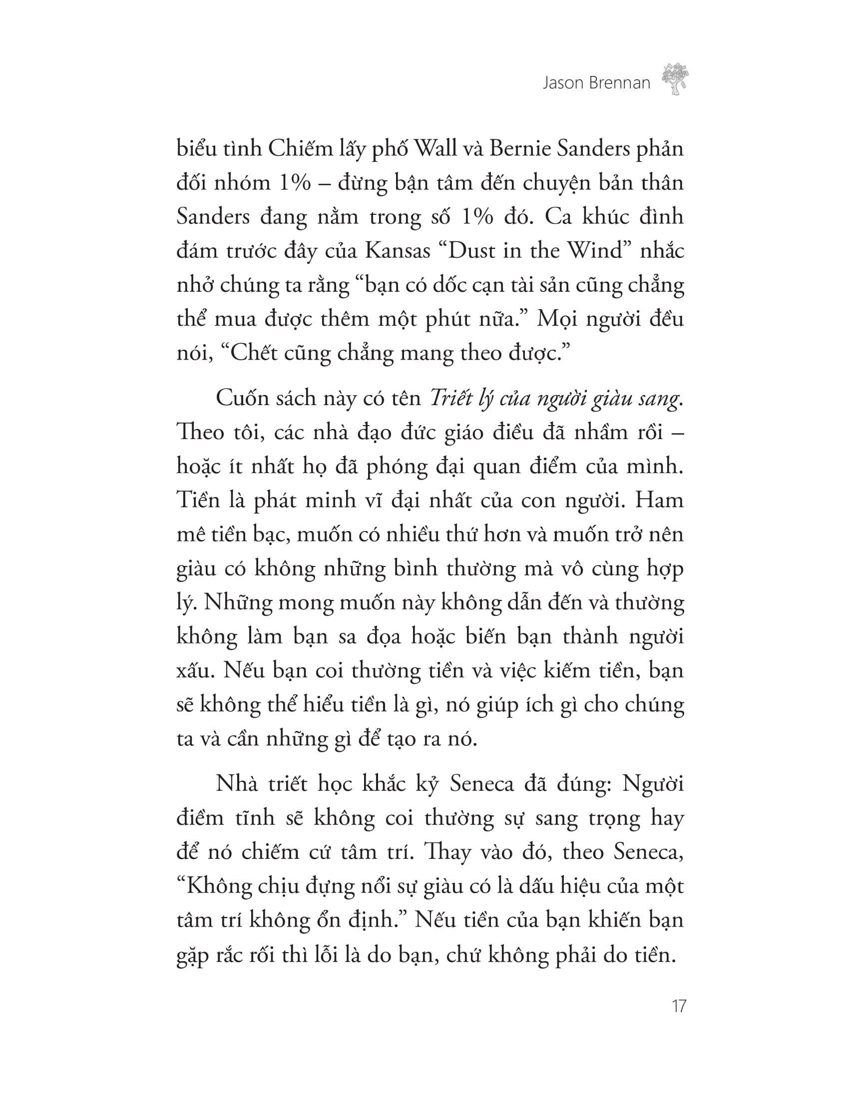 triết lí của người giàu sang