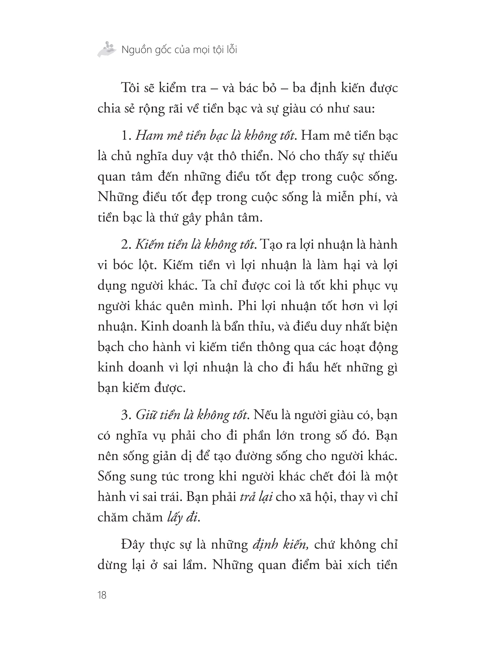 triết lí của người giàu sang