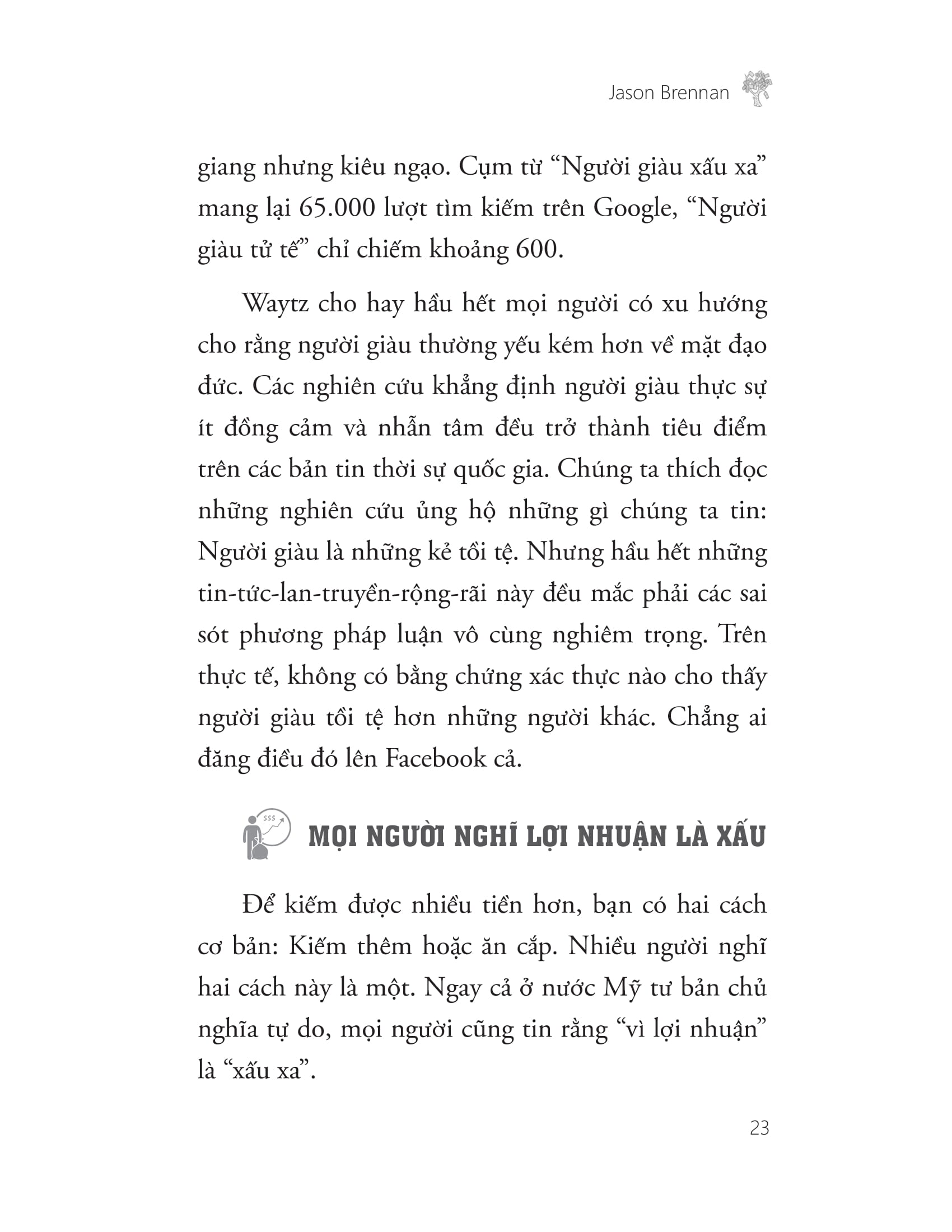 triết lí của người giàu sang