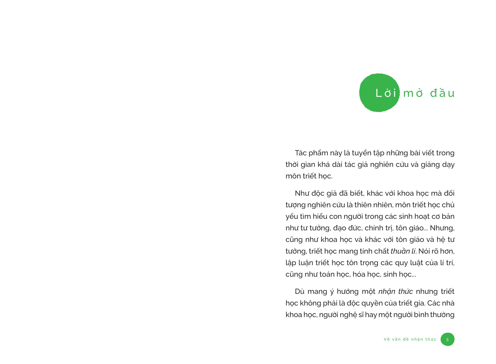 triết lí về con người - về vấn đề nhận thức