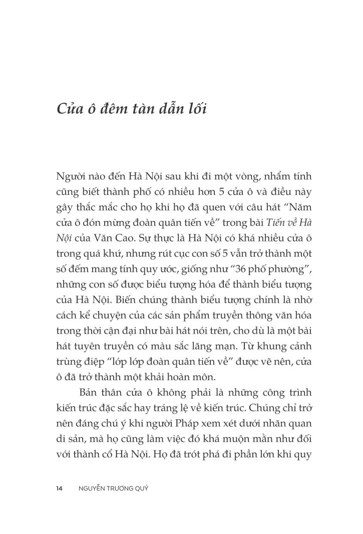 triệu dấu chân qua những cửa ô