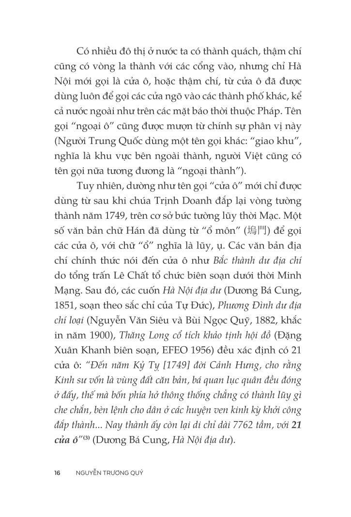 triệu dấu chân qua những cửa ô