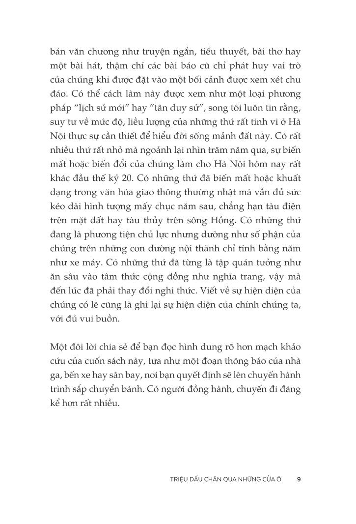 triệu dấu chân qua những cửa ô