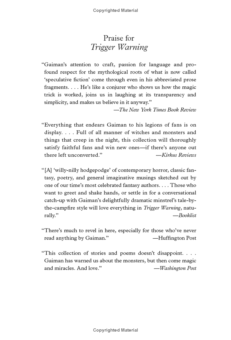 trigger warning: short fictions and disturbances