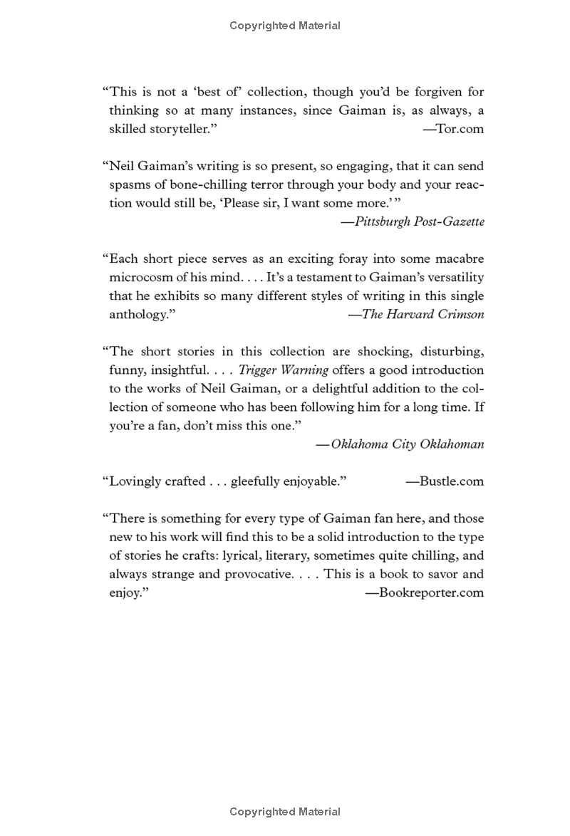 trigger warning: short fictions and disturbances