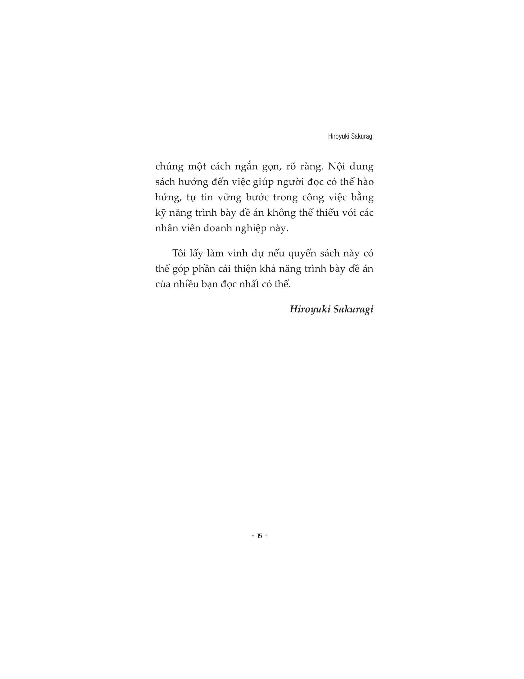 trình bày thuyết phục, kế hoạch rõ ràng, kết quả thực tế