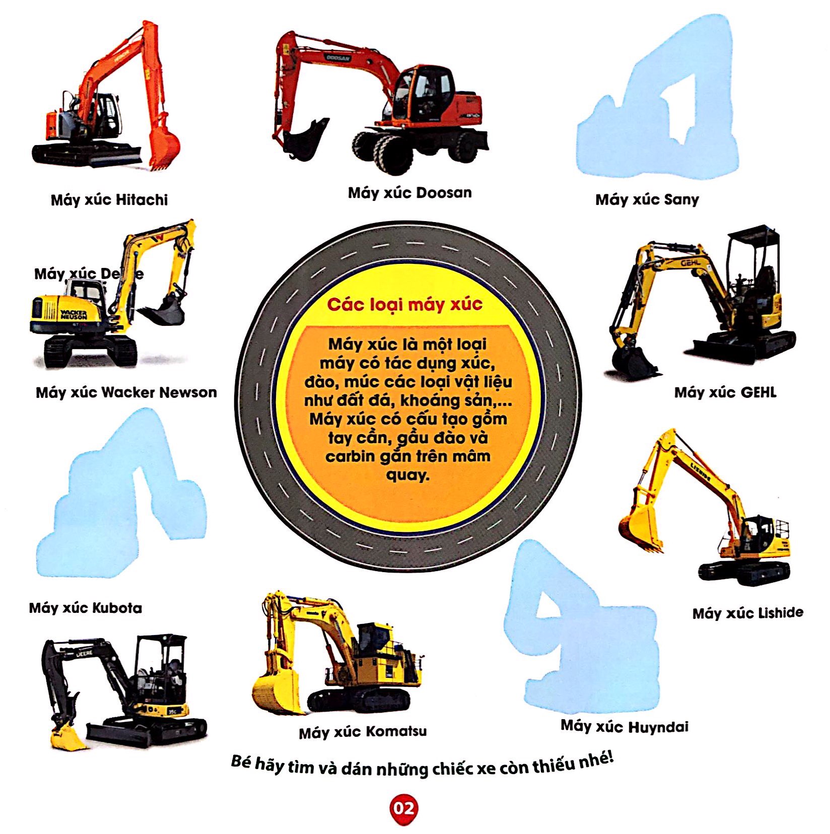 Tro Choi Boc Dan Sticker IQ-EQ-CQ - Xe Cong Trinh