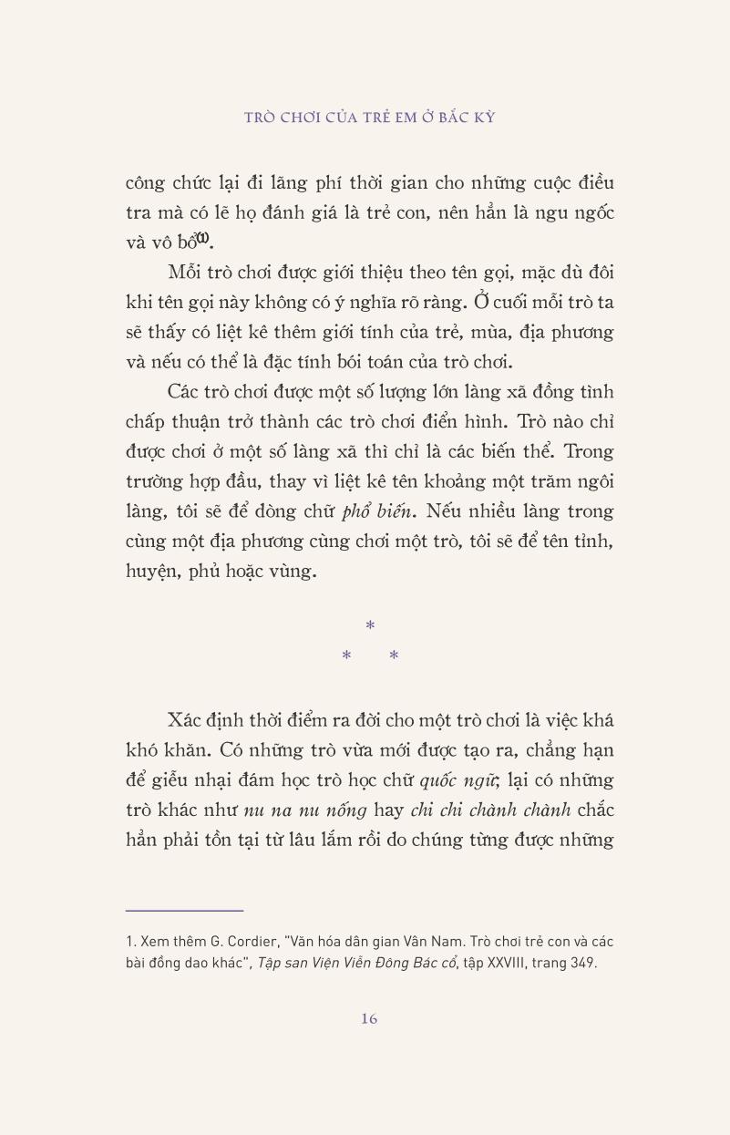 trò chơi của trẻ em ở bắc kỳ