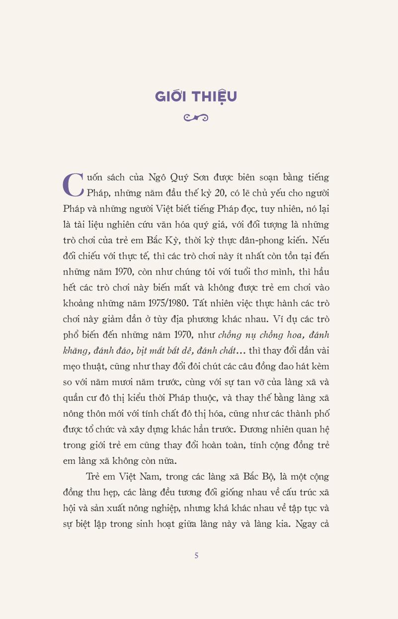 trò chơi của trẻ em ở bắc kỳ