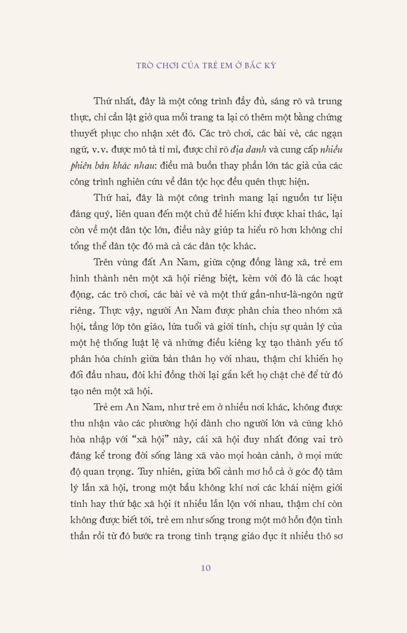 trò chơi của trẻ em ở bắc kỳ