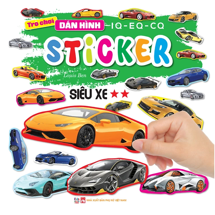 trò chơi dán hình iq-eq-cq - sticker - siêu xe - tập 2