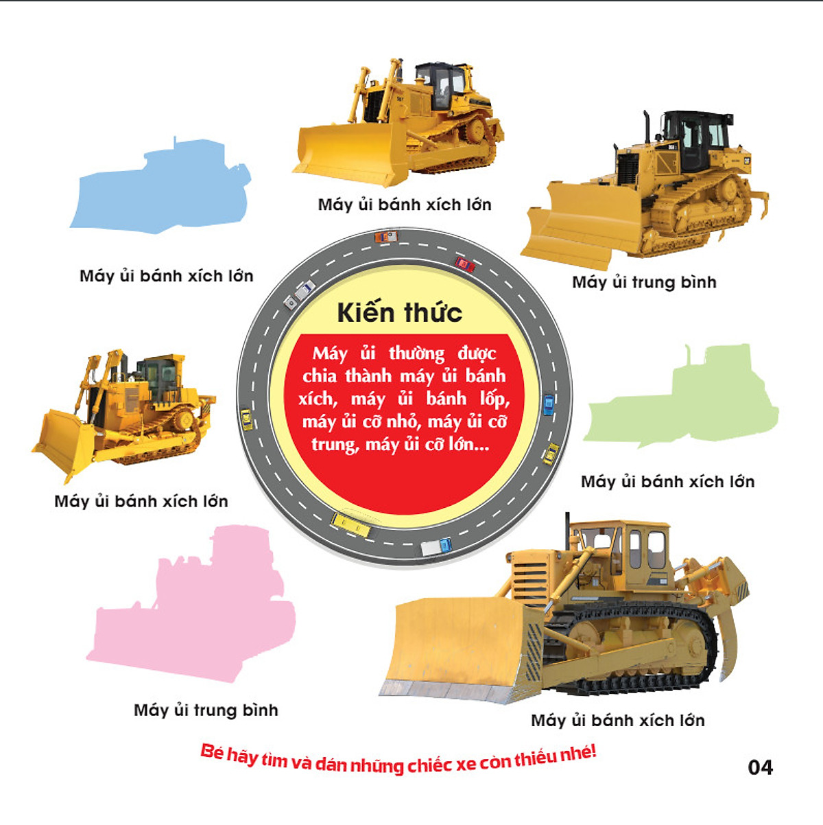 trò chơi dán hình iq-eq-cq - sticker - xe công trình - tập 1