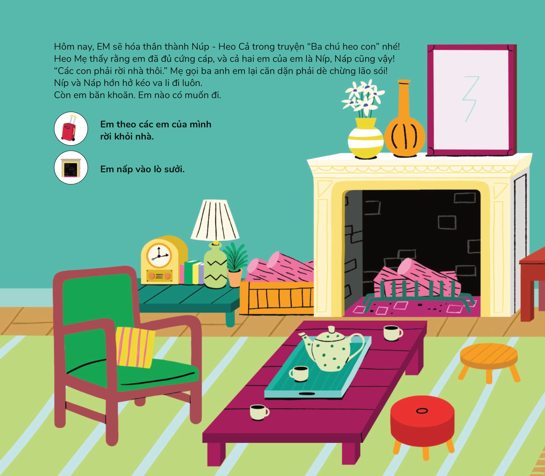 trò chơi nhập vai - nếu em là heo cả trong ba chú heo con