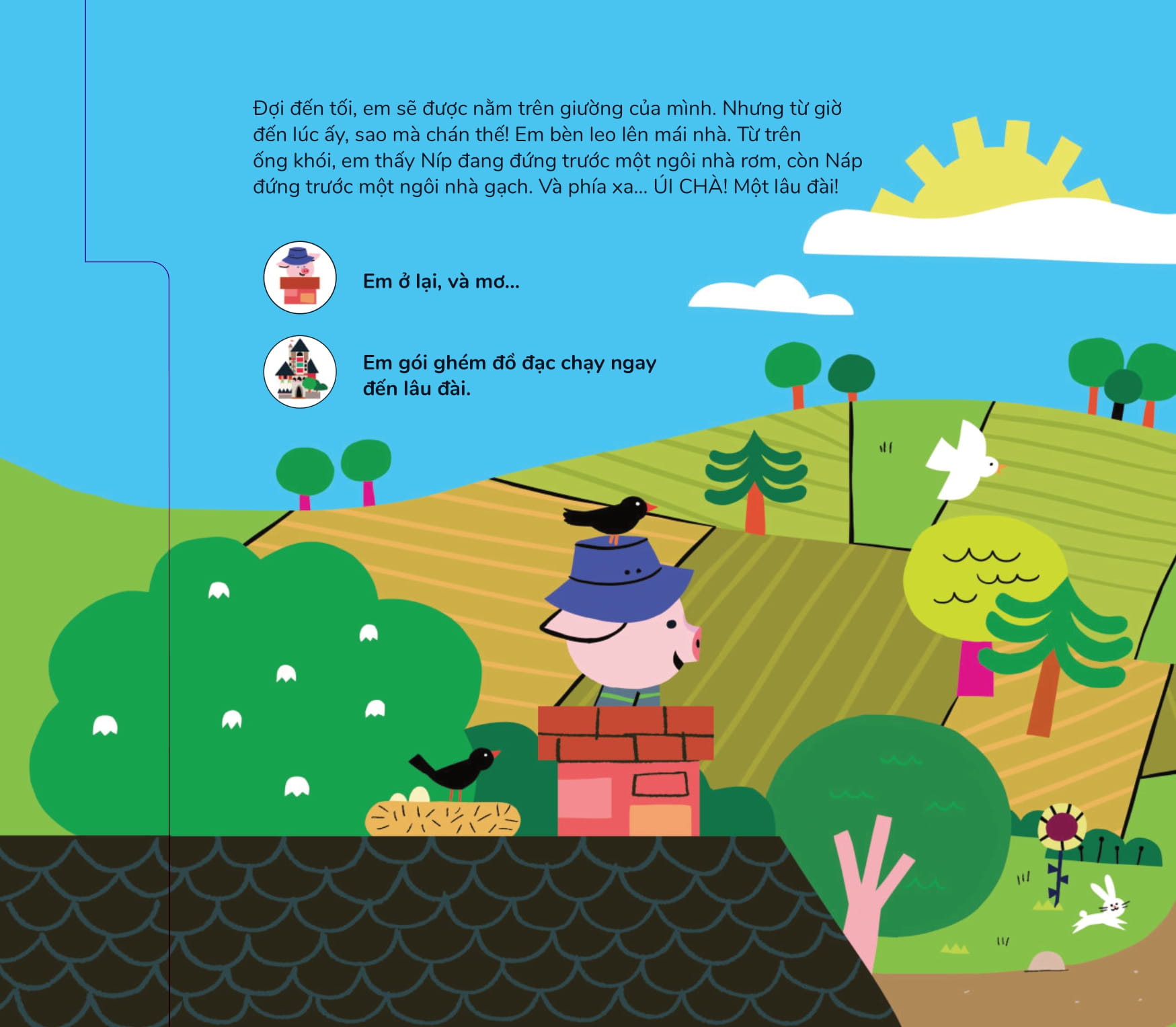 trò chơi nhập vai - nếu em là heo cả trong ba chú heo con