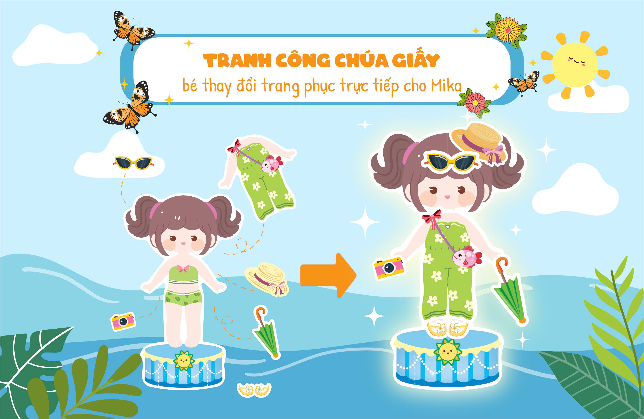 trò chơi sắp xếp tủ đồ cùng mika xinh đẹp - thời trang và phụ kiện mùa hè sôi động