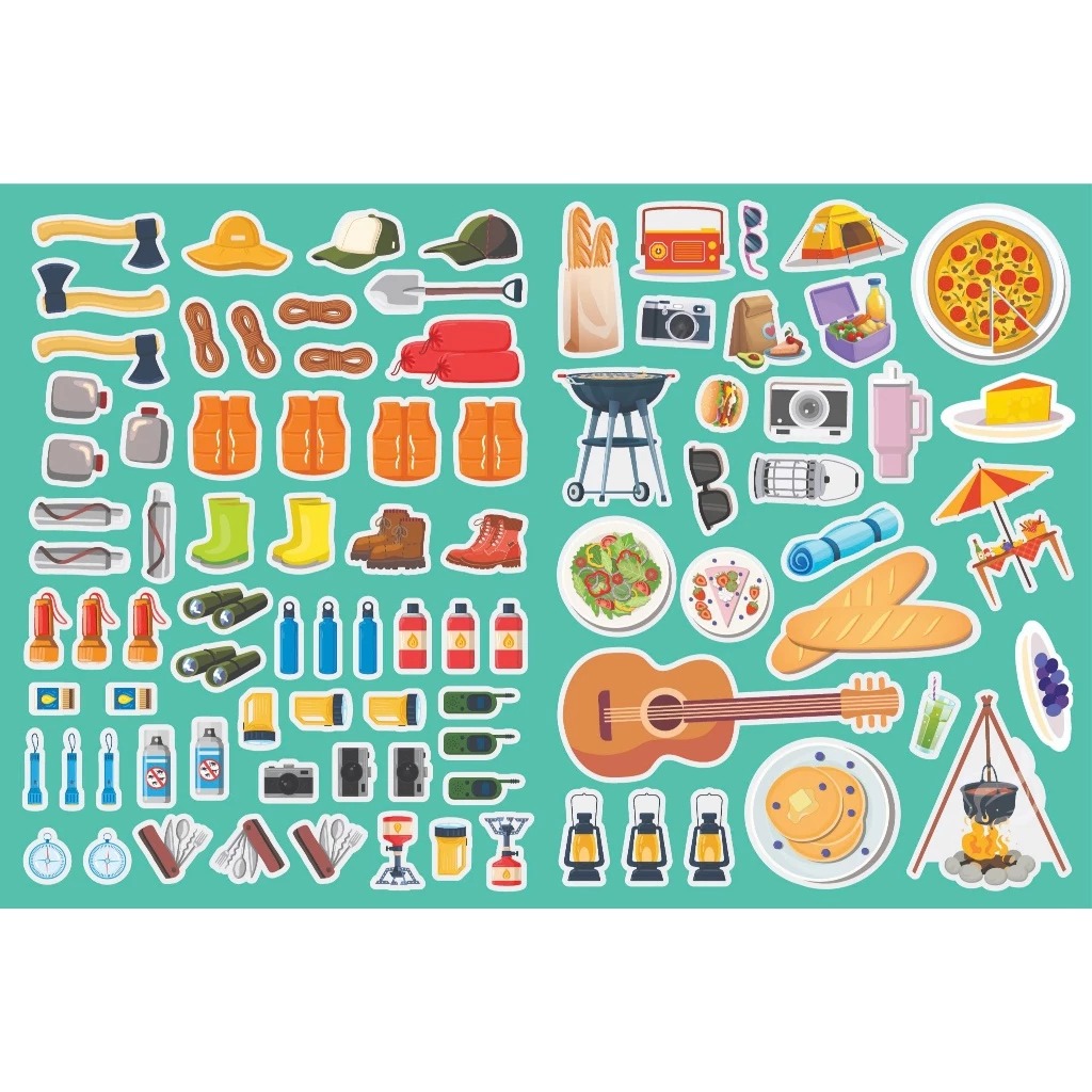 Tro Choi Trang Tri Stickers - Be Di Cam Trai