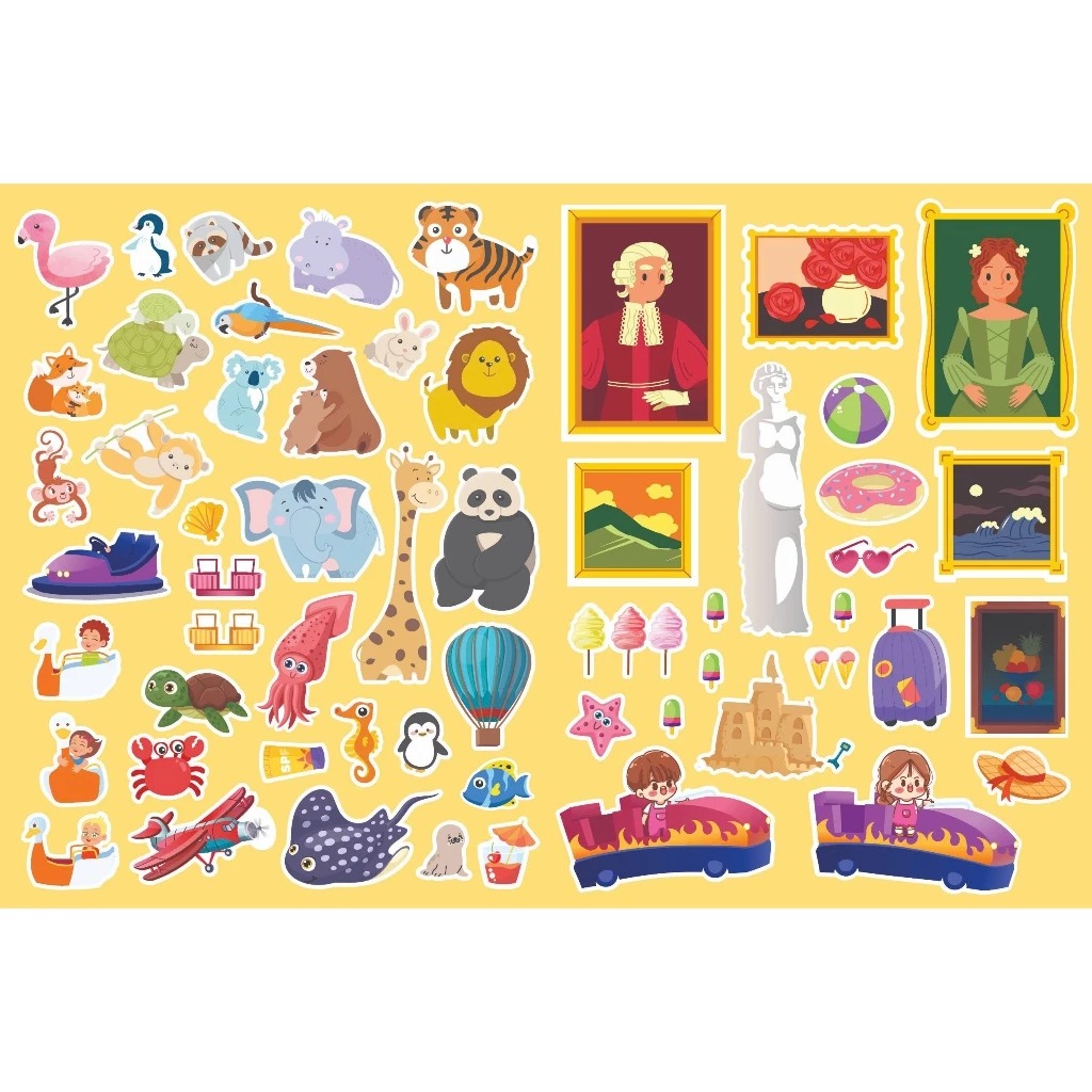 Tro Choi Trang Tri Stickers - Be Di Tham Quan