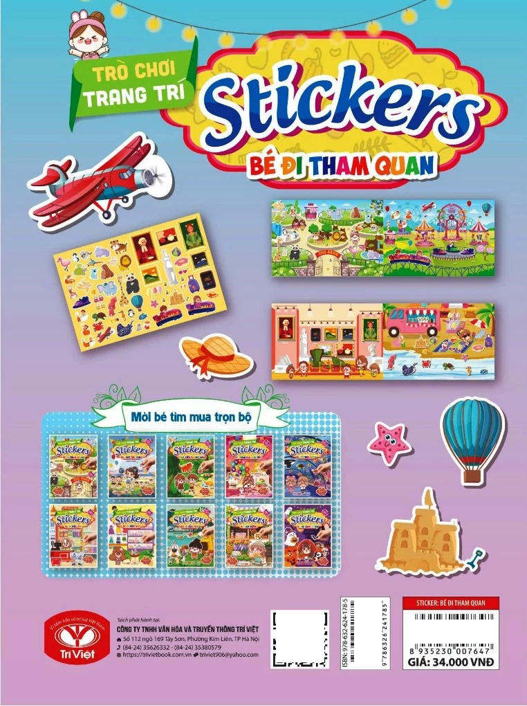 Tro Choi Trang Tri Stickers - Be Di Tham Quan