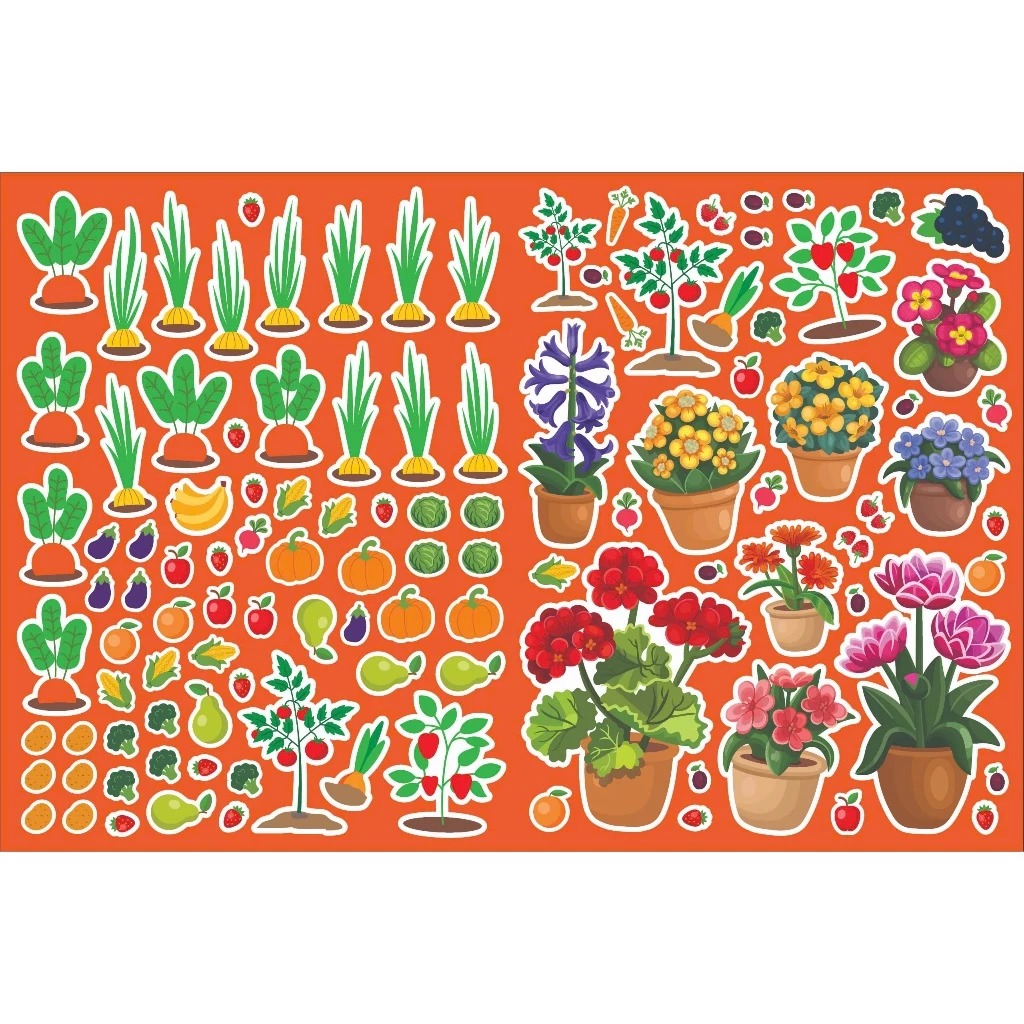 Tro Choi Trang Tri Stickers - Be Lam Vuon