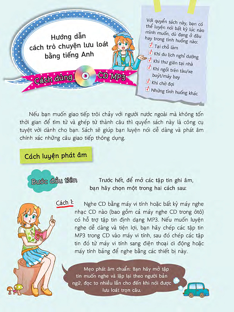 trò chuyện tiếng anh lưu loát và chuẩn giọng (kèm 1 đĩa mp3)