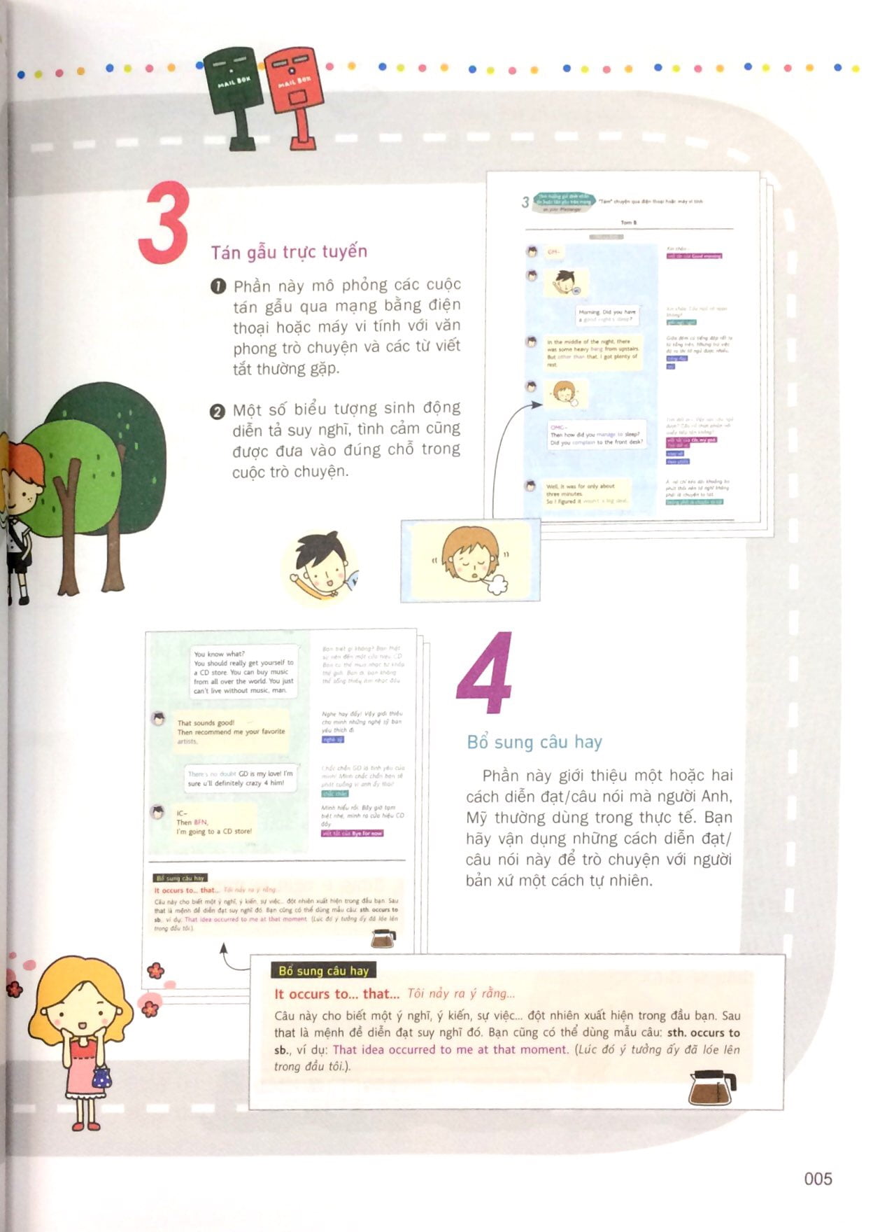 trò chuyện trực tiếp và trực tuyến bằng tiếng anh