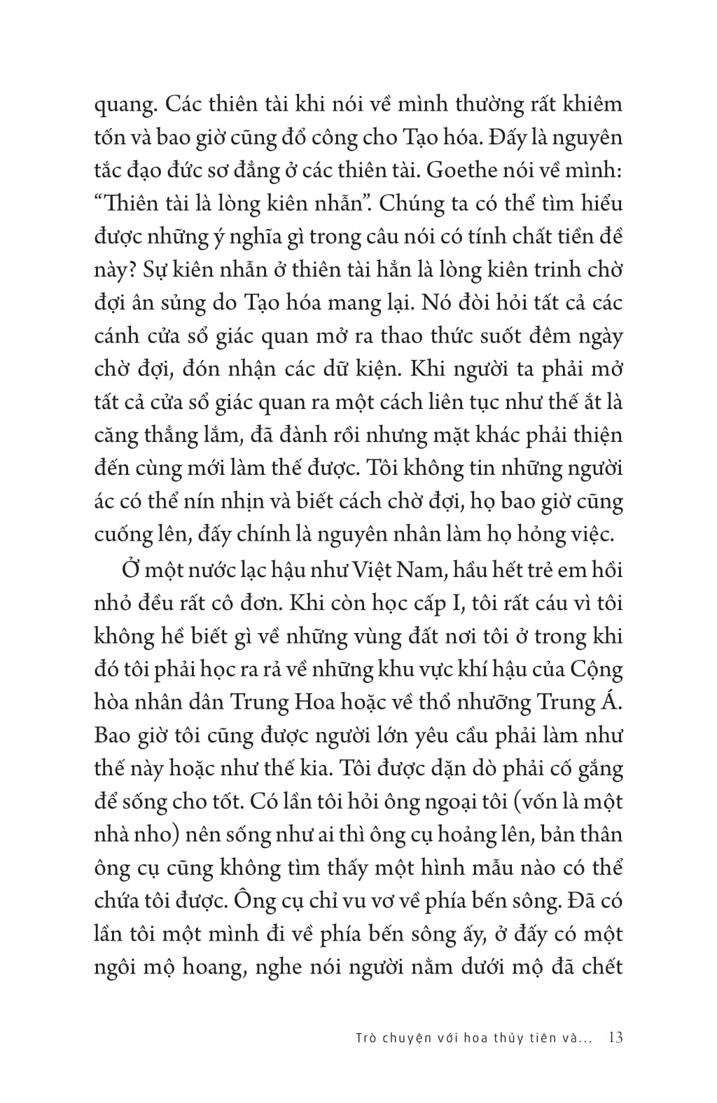 trò chuyện với hoa thủy tiên và...