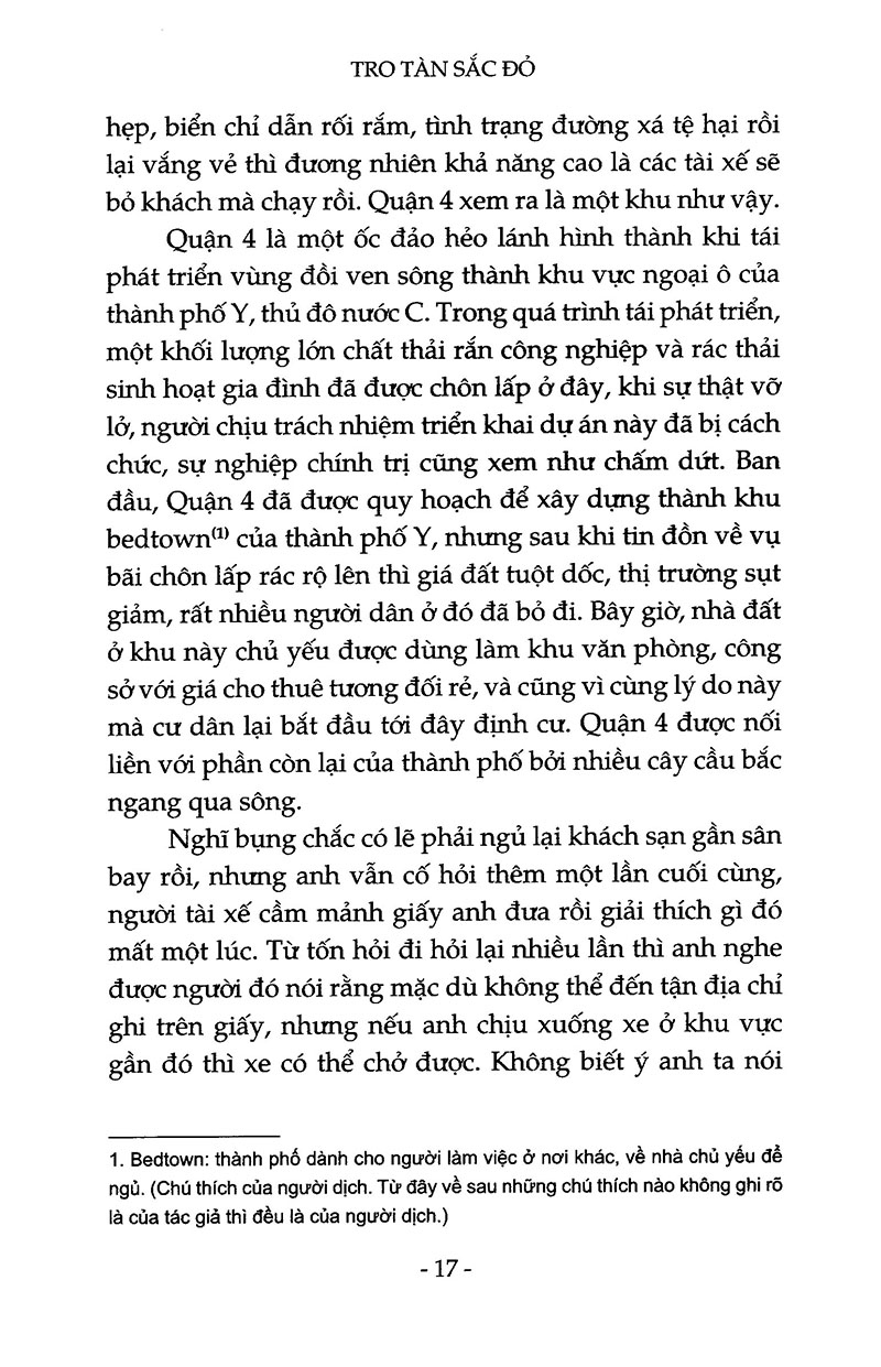 tro tàn sắc đỏ