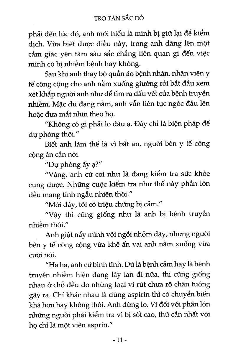 tro tàn sắc đỏ