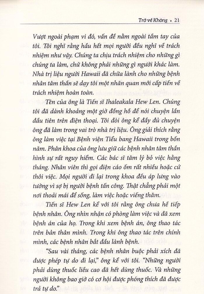 trở về không - trải nghiệm ho'oponopono