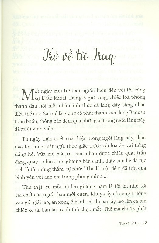 trở về từ iraq