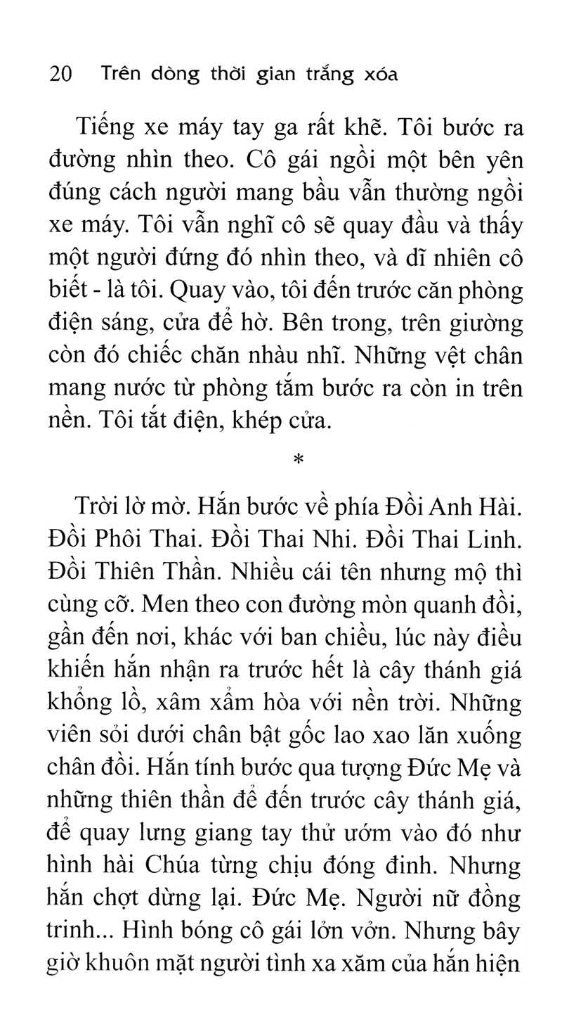 trôi trên dòng thời gian trắng xóa