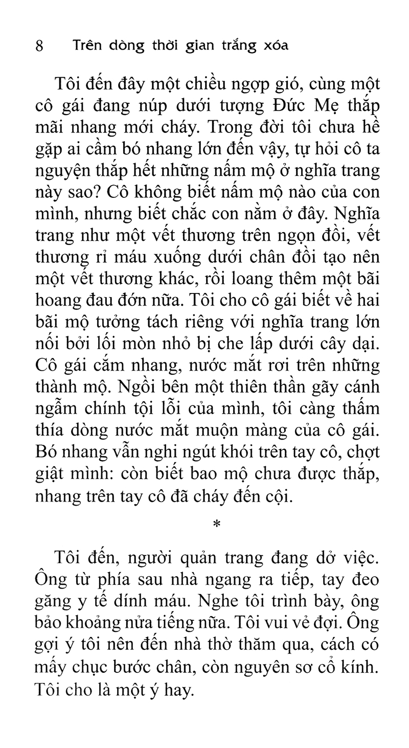 trôi trên dòng thời gian trắng xóa