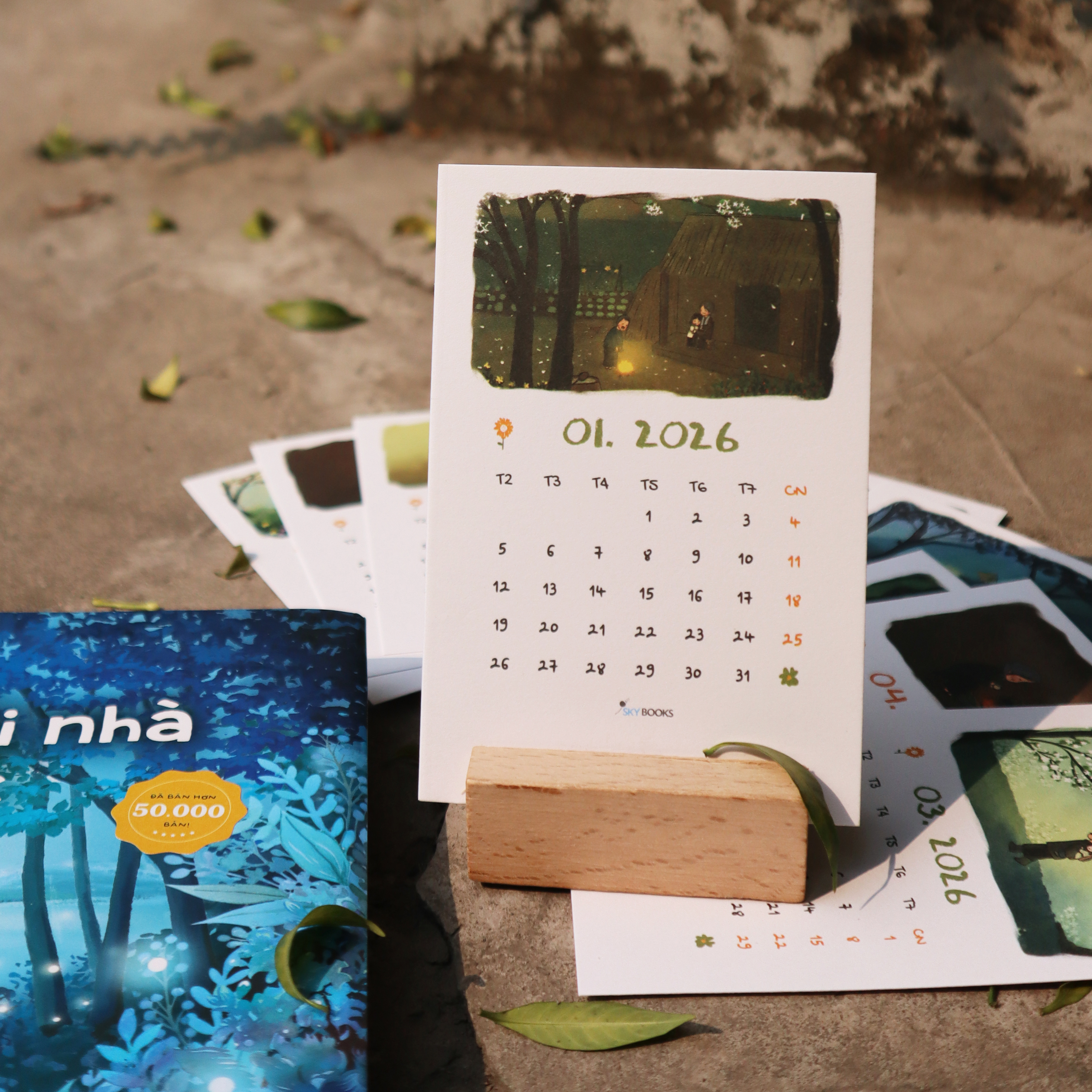 Trốn Lên Mái Nhà Để Khóc - Ấn Bản Sưu Tầm - Bìa Cứng - Tặng Kèm Bộ Lịch Mini 2026 Được Minh Họa Bởi Tác Giả + Đế Lịch Gỗ + Postcard Độc Quyền Có Chữ Ký Tác Giả + Thiệp Thông Điệp Ngẫu Nhiên - Độc Quyền Fahasa