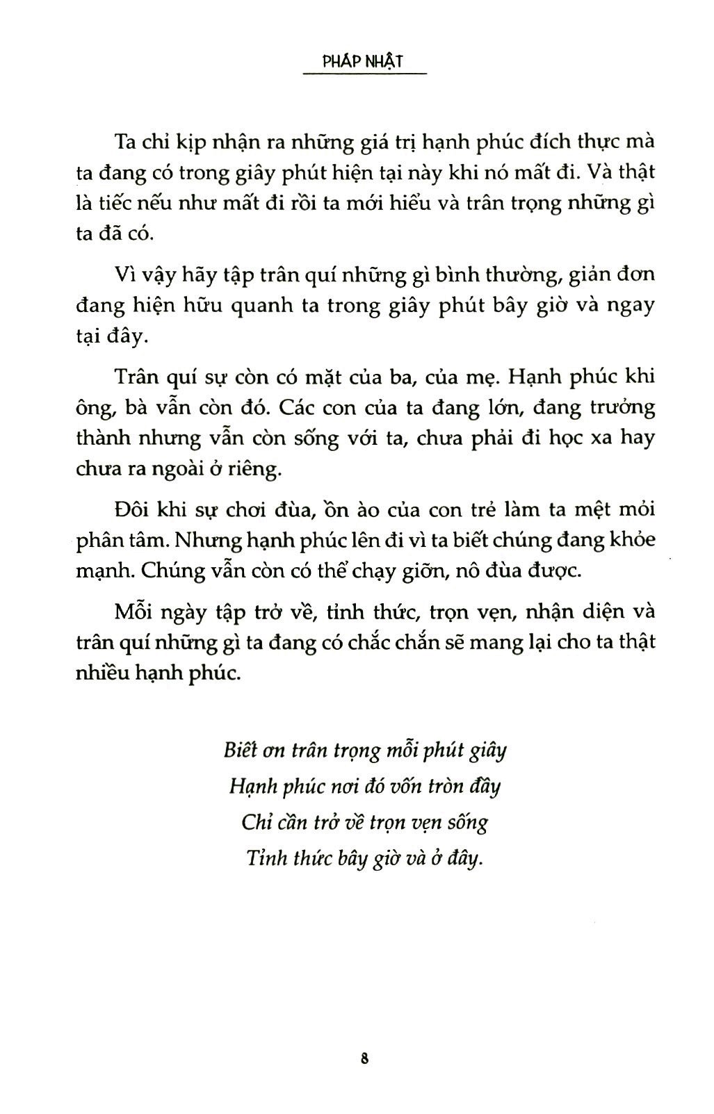 trọn vẹn cảm nhận yêu thương